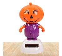 2 Pack Halloween Solar Dancing Figures, Hallow-een Pumpkin Skeleton S-olar Dancer Toys Figurines, Car Toy Decoration Solar Powered Car Dashboard Ornaments, Halloween Accessories