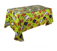 2 Pack Halloween Table Cloth, 220x130 cm Pumpkin Halloween Tablecloth, Rectangle Spillproof Washable PVC Halloween Table Cover, Plastic Halloween Table Decorations for Party Dinner