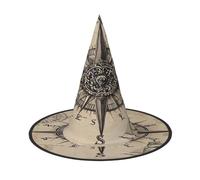 2-Pack Halloween Witch Hat Christmas Santa Hats Premium Oxford Fabric Adjustable Soft & Comfortable for Parties Carnivals Cosplay and Holiday Events 13" High Lightweight Easy to Carry