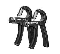 2 Pack Hand Grip Strengthener, 5-60kg Adjustable Hand Gripper Strengthener, Forearm Strengthener and Hand Strengthener for Musicians Athletes and Hand Injury Recovery (BLACK)