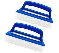 2 Pack Hand-Held Swimming Pool Scrub Brush Pool Cleaning Scrubbing Sponge Pad Bath Scrubber,Heavy Duty Scrub Brush deal for Pool Tile & Grout, Walls, Vinyl Liners, Spas, Kitchen, Bathroom, Shower