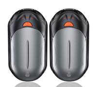 2-Pack Hand Warmer Rechargeable 6000mAh OUTJUT Portable Pocket Warmer 3 Heating Modes USB Electric Split Rechargeable Hand Warmer Suitable for Outdoor Sports, for Reno Patients(Black&Gray)