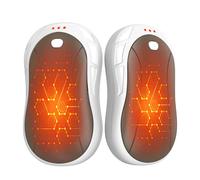 2 Pack Hand Warmer Rechargeable,FANDLISS Electronic Portable Pocket Hand Warmer 5200mAh Large Battery Capacity Hand Warmer,Reusable USB-C Hand Warmers for Camping,Hiking,Best Tech Gift,White Green