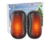 2-Pack Hand Warmers Rechargeable,FANDLISS 6000mAh Large Battery Capacity Hand Warmer,Hand Warmers Reusable for Camping/Hiking/Travel/Work,Best Tech Gift,Black