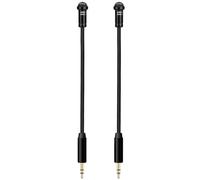 2-Pack Handheld Lavalier Microphone Compatible with Rode Wireless GO 2 / ii ME Pro for Interview - 3.5mm Omnidirectional Gooseneck Lapel Lav Mic Holder