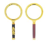 2 Pack Handheld Magnifier,80mm Diameter 10X Magnifying Glass for Reading, Inspection, Hobbies and Crafts