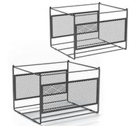 2 Pack Hanging File Folder Frame Letter/Legal Size,Hanging Files Holder Rack for Desk Organizer,Hanging Folder Rails,Only Fit Filing Cabinet Drawers over 10" in Height,15.2" Lx12.4" Wx10" H