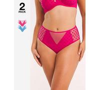 2 Pack Hannah Everyday Spot Mesh Brief Cerise/Blue 20