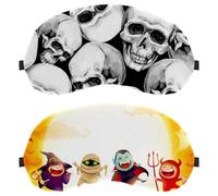 2 Pack Happy Halloween Sleep Mask Cover, Eye Mask for Men Women, Breathable Sleeping Eye Masks, Zero Eye Pressure for Sleeping