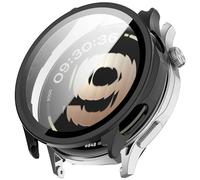 [2 Pack] Hard Case with Tempered Glass for Oppo Watch S, Screen Protector Case [Full Coverage] Protective Cover Compatible with Oppo Watch S