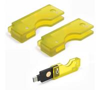 2 Pack Hard PC Flip Holder Protective Cover Compatible with YubiKey 5C NFC, Slide-Open USB-C Security Key Carrying Case, PC Shell for Tap-to-Use Convenience, Lightweight Keychain Protector,Yellow