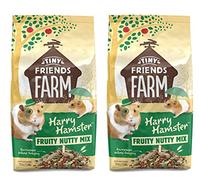 2 Pack Harry Hamster Fruity Nutty Mix Complete Hamster Food Small Animals 700g/1.54lb