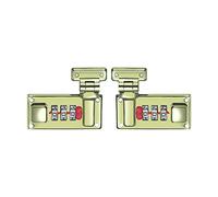 2 Pack Hasp Combination Lock Luggage Suitcase Hasps with 3 Digits Password Locks, Bronze 65mm Toolbox Storage Bag Fixed Latch Accessories Business Trip Travel