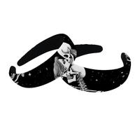 2 Pack Headbands for Women Girls, Skull Kissing under the Moon Non Slip Makeup Headband, Wide Top Turban Hair Bands Hoops for Shower