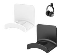 2 Pack Headphone Holder Hook - Stick-On Mount for Gaming Headsets & Controllers, Universal Headset Hanger Under Desk or Wall, 3M Adhesive Pad, Strong & Durable Design