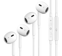 2 Pack Headphones for iPhone Earbuds Wired HiFi Stereo Headsets [MFi Certified] Noise Reduction Earphones for iPhone 14/13/12/11/XR/XS/X/8/7/SE Support iOS System(Built-in Microphone & Volume Control)