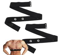 2 Pack Heart Rate Monitor Chest Band for Polar H10 H9 H7, Adjustable Waterproof Soft Replacement Chest Strap Compatible with Polar Wearlin Garmin Dual Running HRM (Black Length 25.6"-37.4")