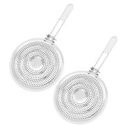 2 Pack Heat Diffuser Plate, Stainless Steel, for Gas and Electric Stove, with Removable Handle, Foldable Design, Ideal for Small Pots, Prevents Burning and Boiling Over