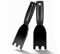 2 Pack Heat Resistant Grill Scraper Spatula for George Foreman & Most Grooved Indoor Grills | Comfort Grip Easy Cleaning Tool