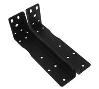 2 Pack Heavy Du Black Angle Brackets Steel Shelf Supports Scratch Resistant Wall Mount for Shelves TV Fur and Garden Use Modern Design