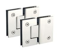 2 Pack Heavy Duty 180° Glass Door Hinge Cabinet Showcase Clip Frameless Pivot Glass Shower Door Hinge Replacement Parts