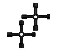 2 Pack Heavy Duty 4 Way Utility Key Set, Triangle Keys for Gas and Electric Meter Boxes, Radiator Valves and Service Panels, Universal Multi-Tool for Landlords, Plumbers and Homeowners