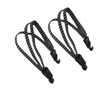 2 Pack Heavy Duty Bungee Cords, 60cm Flat Elastic Bike Straps with Double J-Hooks, Stretchable to 120cm Luggage Ropes for Bicycles, Motorcycles, Camping & Outdoor Transport