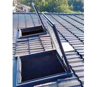 2 Pack Heavy Duty Clear Roof Access Hatch Door, Manual Double-Layer Tempered Glass Pitched Roof Windows Well Cover, Shed House Barns Loft Rainproof Plate(In-95x95cm/37x37")