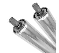 2 Pack Heavy Duty Conveyor Rollers Universal Steel Rollers 1"-2.4" Diameter for Warehousing Woodworking DIY Projects Pet Fencing Cat & Dog Roller Solutions