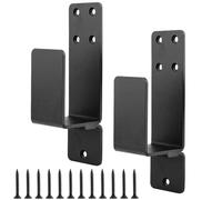 2-Pack Heavy Duty Door Barricade Brackets: U-Shaped for 2x4 Lumber | Anti-Intrusion | Home/Shed/Garage/Barn Door Safety & Storm Protection for Homeowners