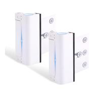 2-Pack Heavy-Duty Door Security Lock - Childproof Reinforcement Latch, Withstands 800 lbs of Force, Includes 8 Screws - Home Safety and Privacy Protection (White)