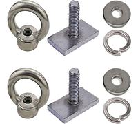 2 Pack Heavy Duty Eye Bolt Ring bolts fixing loops and attachments - Stainless Steel - M8 Eye Nuts,roof bar slot Track Mount Tie Down Eyelet to Hold Your Bungee Cord or Ropes Anchoring