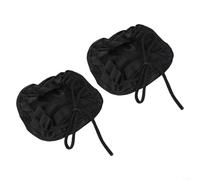2 Pack Heavy-Duty Grow Tent Vent Covers with Elastic Band, Adjustable Dust and Debris Filter for 4/6/8 Inch Ducts, Fans and Carbon Filters, Black Mesh Airflow Protection(8 inches)