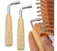 2 PACK Heavy Duty L-Shape Universal Piano Tuning Wrench Professional Adjust Tool for Melody Lyre Harp and Other Small Stringed Instruments