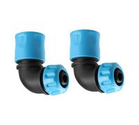 2 Pack, Heavy Duty Leak-Proof Fitting, Right Angle Pipe Watering System Replacement Parts Patio Cleaning Vehicle Sturdy Irrigation Joint Supply Easy Hose Management Dependable Build Quality