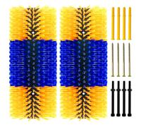 2-Pack Heavy Duty Livestock Scratch Brush, Flexible 90° Bendable Cattle Brush for Grooming, Massage & Cleaning, Durable Animal Scratching Brushes for Cattle,Horse,Pig,Goat,Barn,Stable,Fence Mount