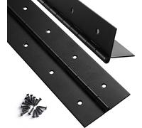 2 Pack Heavy Duty Piano Hinge 20 Inch x 2 Inch Width, 0.047'' Thick Stainless Steel Black Continuous Hinge for Cabinet, Door, Toolbox, Wooden Box, Metal Plate, Furniture, Industrial Project