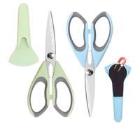 2 Pack Heavy Duty Scissors Kitchen Shears with Magnetic Holder,Dishwasher Safe Stainless Steel Meat Cooking Shears,Multifunctional All Purpose Sharp Scissors Set for Food,Meat,BBQ,Pizza(Blue,Green)