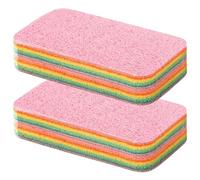 2-Pack Heavy Duty Scouring Pads, 12-Layer Tear-Off Scouring Sponges, Non-Scratch Reusable Dish Scrubber Pads for Kitchen Sink, Pots, Pans, Stainless Steel Cleaning