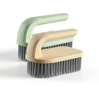 2-Pack Heavy Duty Scrub Brush, Multipurpose Stiff Bristle Cleaner with Ergonomic Handle for Bathroom, Tiles, Floors, Shoes, Sinks & Carpets