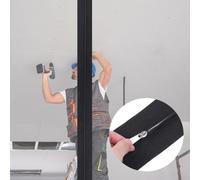 2-Pack Heavy-Duty Self- Zipper Door Tape for Greenhouse & Tent Barriers - 3 in x 7 ft Cloth Zipper Roll, Dust-Resistant, for Easy-Install Greenh(Black)