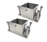 2 Pack Heavy Duty Square Fence Post Brackets Mailbox Post Support Base 200x200mm Deck Railing Protector for Wood Pergola & Mailbox Installation