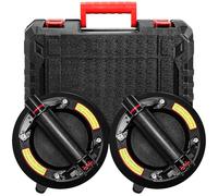 2 Pack Heavy Duty Suction Cup to Lift Large Glass, Tile, Marble, Vacuum Suction Cups Lifter with Handle for Tiles, Windows, Glass Lifting, 109 kg Load Capacity, Carrying Case (20 cm)