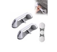 2-Pack Heavy Duty Suction Grab Bars 3 Suction Cups No Drill Removable Safety Handrails for Seniors Elderly Disabled Waterproof for Bathroom Shower Tub Toilet Supports Up to 250 LBS 113.4 KG