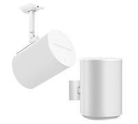 2 Pack Heavy Duty Wall Mount for Sonos Era 100, Era 100 SL - Tilt & Swivel Adjustable Speaker Bracket for Sonos Era 100 Ceiling Mount, Wall or Ceiling Mount, Space-Saving, Easy to Install, White