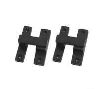 2 Pack Heavy Duty Zinc Alloy Door Latch For Surface Mounted Security Buckle For Sliding And Folding Doors In Black Color With Adjustable Angles For Home Garden Garage Shed Bathroom And Cabinet(black)