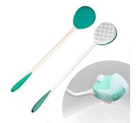 2 Pack Helping Hand Company Long Reach Sponges. Comfi-Grip Long Handled Sponge + Long Handle Exfoliating Washing Sponge 26"/66cm Long. Bendable Shower Sponges for Elderly or Disabled