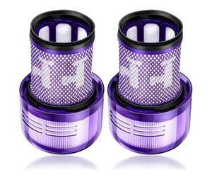 2 Pack Hepa Filter For Dyson V12 Detect Slim Absolute/Total Clean/Extra/Fluffy Vacuum Cleaner, Rear Filter Replacement Part 971517-01