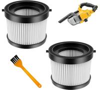 2 Pack HEPA Filter Replacement for DEWALT DCV501HB 20V Cordless Handheld Vacuum Parts with Black Gasket, Washable and Reusable, Compared to Part DCV5011H