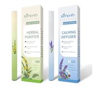 2-Pack Herbal Diffuser Pen Set in Green and Blue, Portable Anxiety Pen premium plastic Material with Natural Aromatherapy, Reusable Herbal Inhaler for Stress Relief and Focus